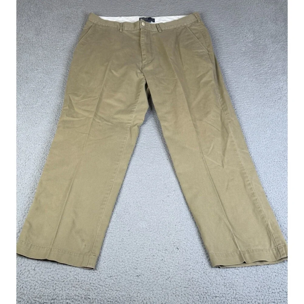 POLO RALPH LAUREN Pants Men 36x30 Khaki Polo Chino Classic Fit Cotton Twill Flat